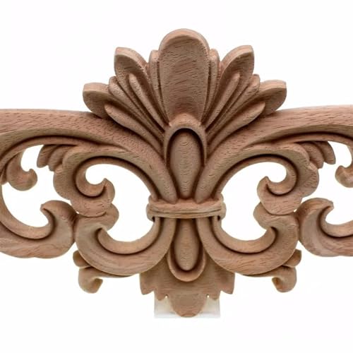 Apliques de adorno flores talladas en madera noble para ebanistería tradicional 7