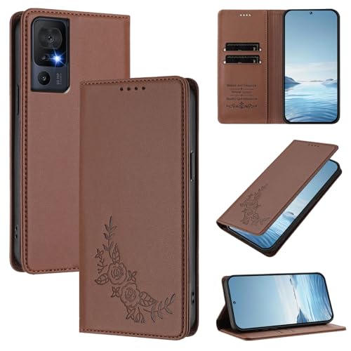 �X�}�z�P�[�X �Ή��@�� for TCL 40 SE/XL / 40T,�Ή��@�� for Lively Jitterbug Smart4�yRFID�u���b�N�z�y�J�[�h�z���_�[�t�����z �}�O�l�b�g�J�� �X�^���h�@�\�t���z�X�}�z�P�[�X Brown
