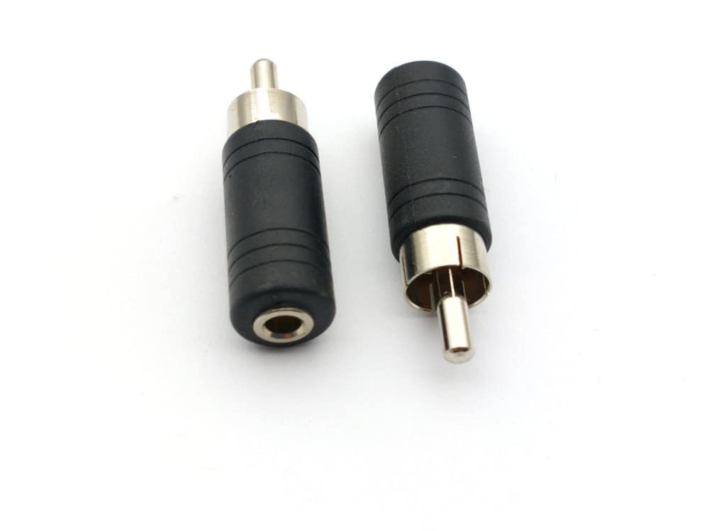 100 szt. 3,5 mm żeńskie gniazdo mono na RCA Phono wtyczka męska konwerter audio