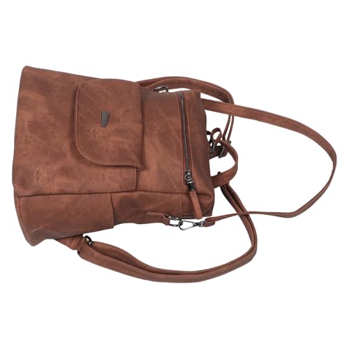 Sac à dos antivol marron caramel résoud le manque de rangement