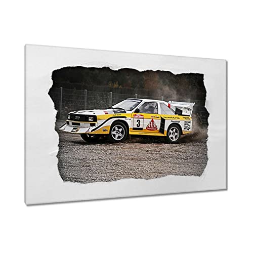 Tableau Voiture Quattro Drift 120x80cm pour déco de salon moderne