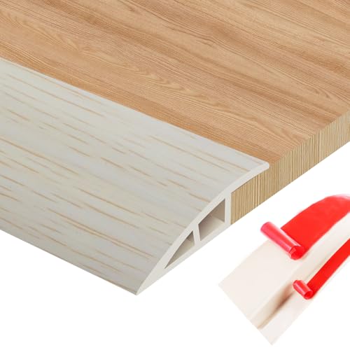 JAHOMFAI - Barre de Seuil Adhesive Seuil de Porte Barre de Seuil Multiniveau pour Relier Les Joints de Sol et Les Transitions de Seuil de Moquette, Carrelage