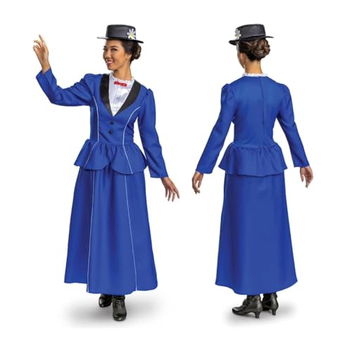 DISGUISE 144689E EU 4 Disney MARY POPPINS ABRIGO AD L 12 14 Disfraz elegante, niñas, multicolor