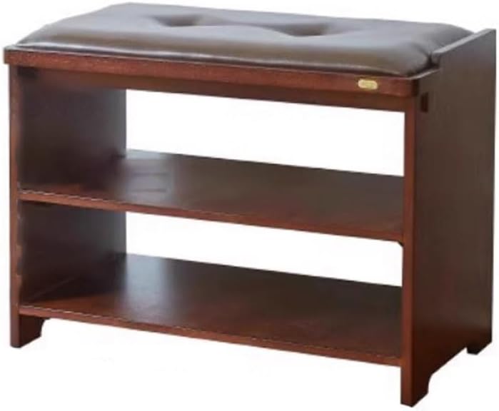 GUERNSEY Shoe Bench Entryway With Storage Simple Solid Wood Shoe