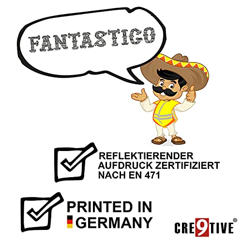Team Gassi Hunde Warnweste BZW. Signalweste mit reflektierendem Aufdruck - Größe L/XL, Schwarz