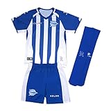 Deportivo Alavés 1ª Equipación Minikit, Juventud Unisex, Azul Y Blanco, 12