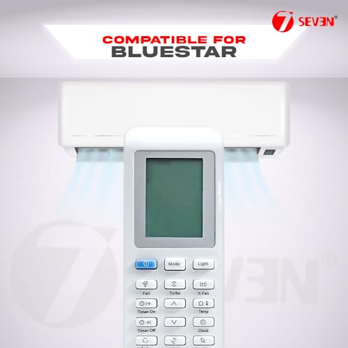 Image of 7SEVEN Compatible for Blue Star AC Remote Original 217 Model Suitable 1 1.5 2 Ton Split and Window Air Conditioner - Make Sure Existing Remote Control Match Exactly of Each Keys