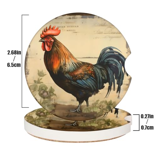 2 Paquete Posavasos para Auto de Cerámica y Corcho miniatura 4