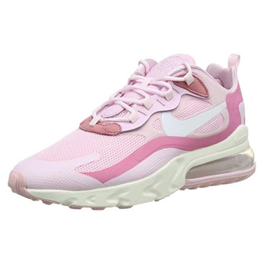 Nike Air Max 270 React W, Chaussure de Course Femme, Rosa Pink Foam White Digital Pink Sail, 40.5 EU