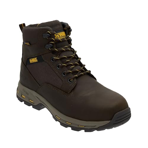 DEWALT Halogen Lite - Botas de trabajo ligeras para hombre, puntera afilada, de seguridad, Marrón (Seal Brown), 42.5 EU