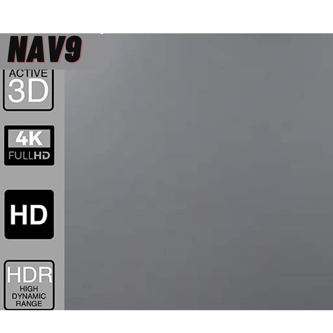 NAV9 100 Inch Grey Reflective Fabric Projection Screen 84 W x 54 H, 4K