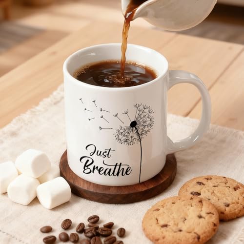 Taza de cerámica Just Breathe para café 11 oz miniatura 4