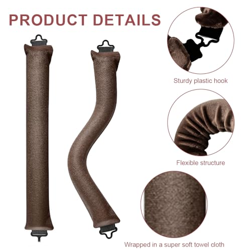 Zegnuem Heatless Curls, 4 piezas de bandas para rizos sin calor, rizos nocturnos sin calor con cierre de gancho, rollo grueso para rizos sin calor, para todos los tipos de cabello, cabello largo - imagen 6