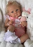 Pinky Reborn Baby Dolls Lovely 18 inch 46 cm Real Looking Reborn Baby Doll Cloth Baby Doll Realistic Newborn Doll Rooted Hair Doll Toy for Ages 3+