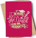 Graduation card for her | Inspirational card with envelope for women, daughter, sister… | Original congratulatory present for a Class of 2025 graduate | She Graduated