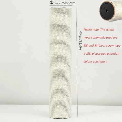 PlushPlumage 2pcs Cat Scratching Post Replacement, 40 cm/15.7 inch Sisal Replacement Poles for Kittens Cat Tree Tower (40cm) - Image 3