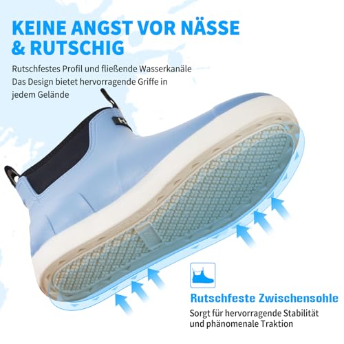 Gummistiefel Herren mit Warm Fell Gefütterte, Winter Bequeme Anti-Rutsch Gummi Halbhoch Winterstiefel Wasserdicht Winterschuhe Schneestiefel, Snow Boots Stiefel Regenschuhe Gummischuhe Arbeitsstiefel