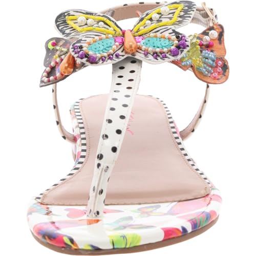 Betsey Johnson Womens Dacie Patent Beaded T-Strap Sandals3