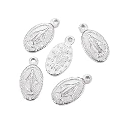 Oval Virgin Mary Charms_10 pcs