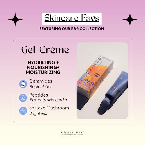 Undefined Beauty NEW R&R Gel-Crème Moisturizer infused with Ectoin, Urea, Cloudberry, Peptides, Ceramides, Hyaluronic Acid, Niacinamide to hydrate, plump and boost skin barrier, 1.7oz - Image 5