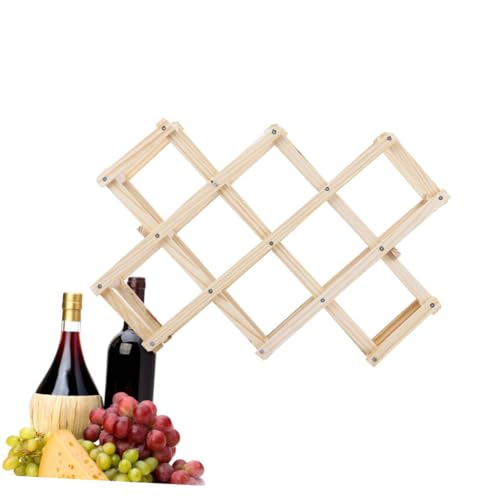 Soporte de Madera para Botellas Plegable para Cocina y Barra miniatura 1