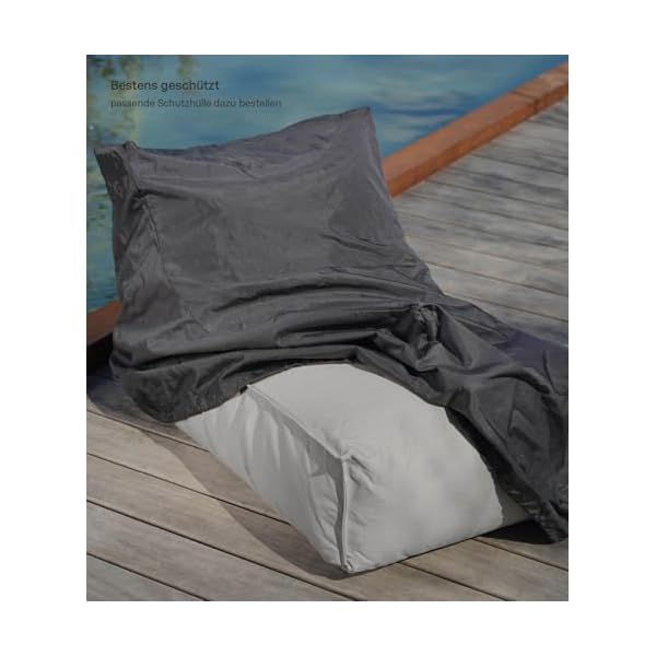 mokebo Sitzsack Sundowner mit Hocker Beige-Khaki
