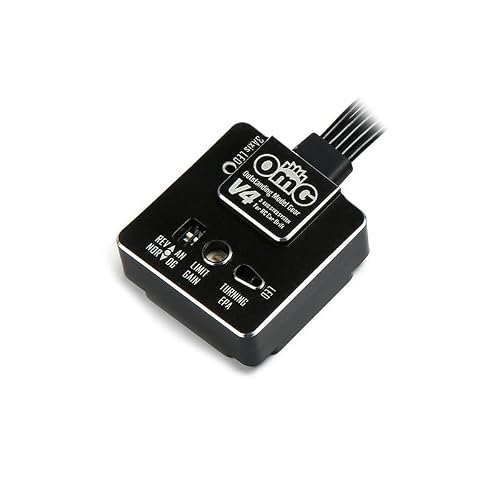 OMG V4 3-Axis RC Gyro – PID-Controlled Stabilizer for RC Drift, Touring Cars F1 – S.Bus Compatible, Adjustable EPA & Gain | Remote Control CAR, RC Drift Gyroscope Electronics (Black (OMG-GYRO-V4/BK))