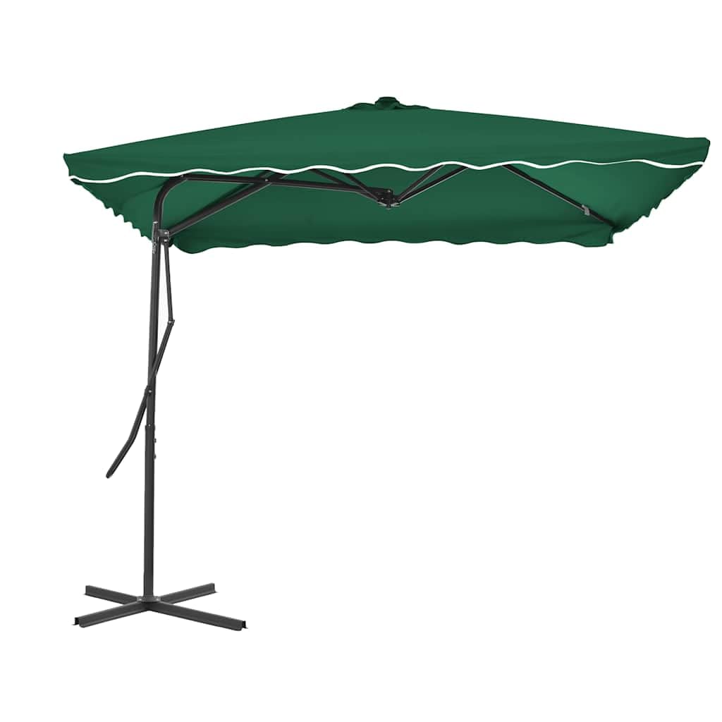 vidaXL Sonnenschirm 250x250cm Grün Ampelschirm Marktschirm Gartenschirm Schirm