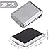2Pcs Match Box Waterproof Mini Portable Stainless Steel Matches Box with Friction Plate for Match Storage of Matches Holder with Striker Holder