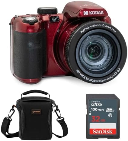 Kodak PIXPRO AZ255 Digital Camera Bundle - 16MP 25x Zoom With Case & Memory Cards