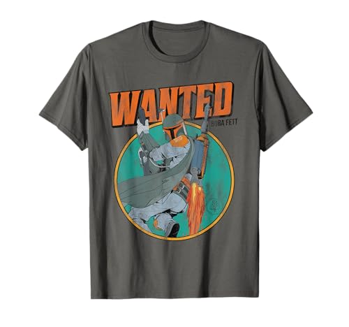 Star Wars Boba Fett Wanted Distressed Mandalorian T-Shirt T-Shirt
