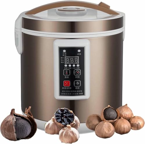 Máquina fermentadora de ajo negro, fermentador automático de 7,5 L con estante de acero inoxidable de 3 capas, control inteligente de temperatura para yogur casero y ajo negro