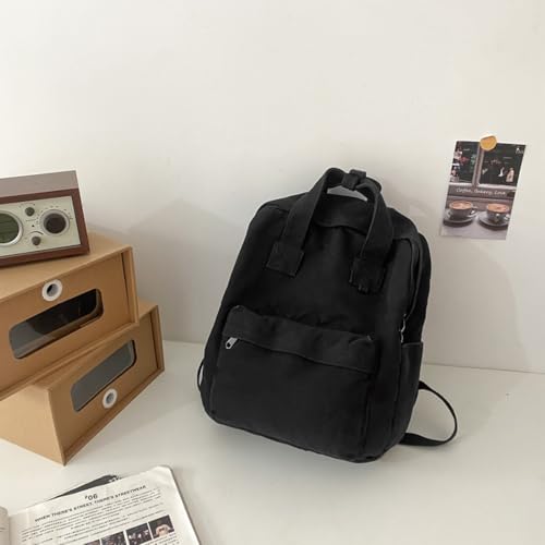 Image of MaxxCloud Vintage Denim Laptop Backpack Casual Canvas Daypack Handbag Purse Lightweight Rucksack Shoulder Bag