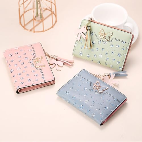 Women's Wallet Coin Purse Bow Fashionable Multi-Card Slot Buckle Zipper Women's Mini Short Wallet3