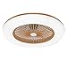 Ventilador de Techo con iluminación Luz, Lampara LED Techo Ajustable Velocidad del Viento Regulable con Control Remoto sin batería 36W Luz de Techo LED Moderna para Dormitorio Sala de Estar Comedor