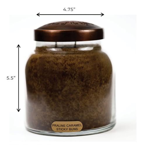 A Cheerful Giver - Praline Caramel Sticky Buns - 34oz Papa Scented Candle Jar - Keepers of the Light - 155 Hours of Burn Time, Candles Gifts for Women
