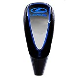 ZhengRong Black Leather Touch Motion Activated LED Light Auto Car Shift Knob Shifter Gear Car Logo Shift Knob with USB Charger for Lexus