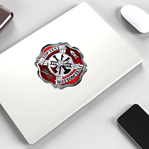 Az House Of Graphics Custom Firefighter Maltese Cross Sticker #TOP1