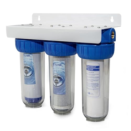 FILTRO ACQUA KIT TRE STADI CARTUCCIA NW-BR10B4 FILTRAZIONE SEDIMENTI E CARBONI ATTIVI (3/4' - 26.16mm)