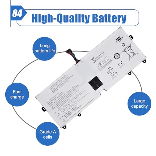 Image of 72Wh LBS1224E LBR1223E Laptop Battery for LG Gram 13Z980 13Z990 13Z980-A 13Z980-G 13Z980-U 13Z990 14Z990 14T90N 15Z980 15Z990 17Z990 Gram 2018 13Z980 14Z980 14Z980-U 14Z980-G 7.7V 9450mAh