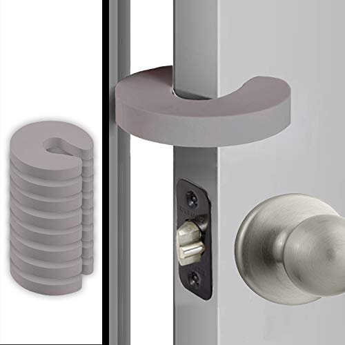 Image of 8 Pack - Door Stopper Finger Pinch Guards - Prevent Baby/Toddler Injuries with A Child Proof Door Stopper - Extra Soft Foam - Large Universal Sleek Design - Driddle