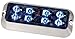 Warning Light, LED, Blue, Surf, Rect, 5 L