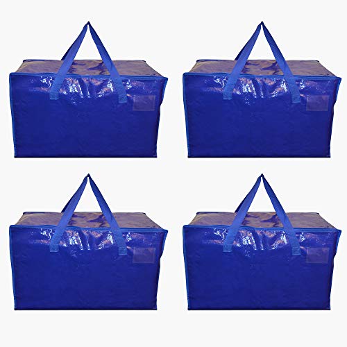 Moving Bags Storage Bags Tote Heavy Duty Extra Large Storage Bags with Handles Durable Water Resistant Totes.Perfect for Comforter,Dorm, Clothing Storage Bags and Zipper Replace Moving Boxes