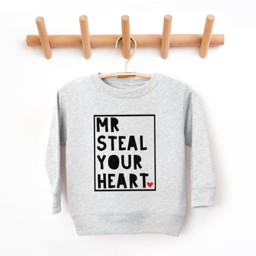 Bump and Beyond Designs Boys Valentine's Shirt, Mr. Steal Your Heart Sweatshirt2