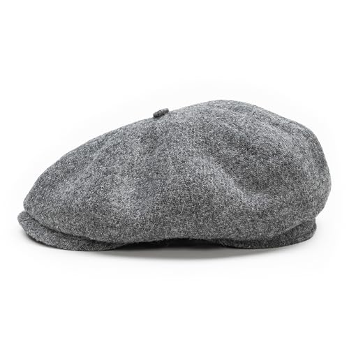 Sterkowski Shelby | 100% Harris Tweed Schiebermütze für Herren und Damen | Paperboy Cap...
