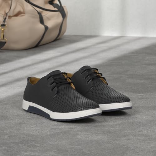 Image of ZZHAP Men's Casual Oxford Shoes Breathable Flat Fashion Sneakers