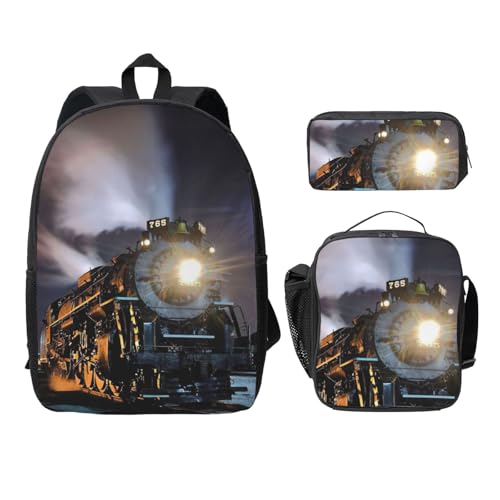 Sac à dos train à vapeur complet 3 pièces pour alléger les journées d'école