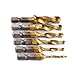 DOITOOL 6pcs High Steel Drill Bits Stubby Drill Bits High Steel Drill Set Silk Tapping Hex Handle Triple Short Drill Bit Drill Bit Tap Drill Bit Hex Shank Drill Bit Set