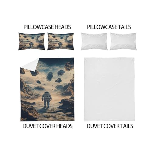 Parure de lit starry sky en microfibre supérieure avec fermeture éclair invisible - 4