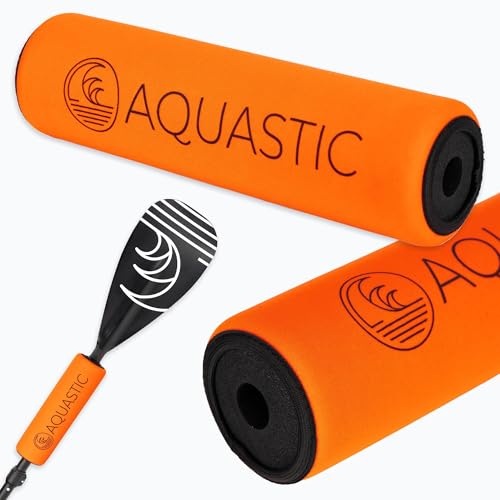 AQUASTIC SUP Paddle galleggiante – Boa in neoprene, galleggiamento, protezione contro la perdita, inserto NBR, per pagaia da 25 mm, accessori per tavola SUP, ben visibile.